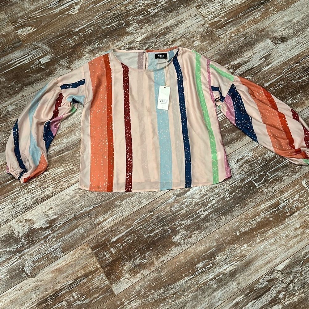 NWT Vici Exclusive x Fate Colorblock Top Sz M
